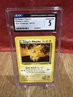 CGC 5 Graded Card Lt. Surge's Pikachu 84/132 - Gym Challenge, 2000 - Image 2
