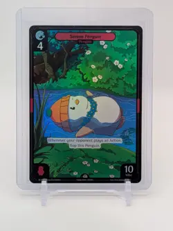 Vibes TCG FOIL Serene Penguin - Enter the Huddle Card # 019 - Image 2