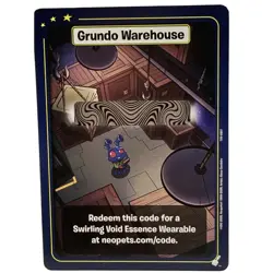 Swirling Void Essence Wearable - Grundo Warehouse Neopets Battledome Code Card - Image 1