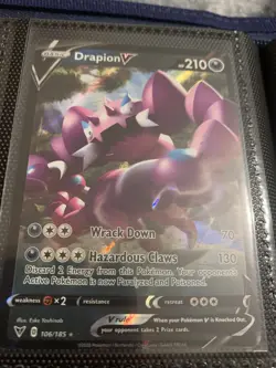 Pokemon Card- Drapion V - 106/185 - SWSH Vivid Voltage Set.. - Image 1