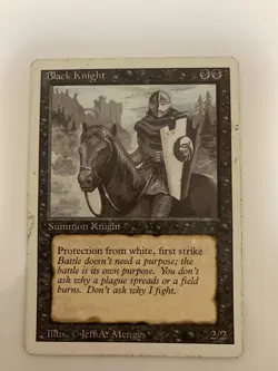 MTG MP Black Knight Revised 3rd Edition - Image 1