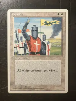 1 BANNED MTG Magic The Gathering Cruzade | Fourth Edition 4ED Moderate Play - Image 1