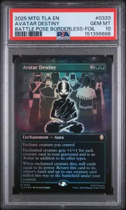 MTG Avatar Destiny (Borderless Foil) Avatar: The Last Airbender 333 PSA 10 - Image 1
