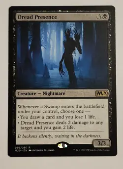 MTG Dread Presence - Core Set 2020 Regular - NM Magic The Gathering - Image 1