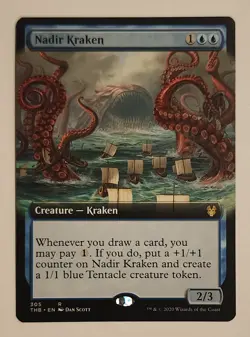 MTG Nadir Kraken (Extended Art) - Theros Beyond Death Regular - NM Magic - Image 1