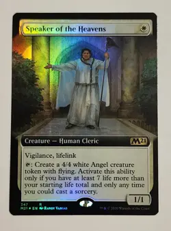 MTG Speaker of the Heavens (Extended Art) FOIL - Core Set 2021 Foil - NM Magic - Image 1