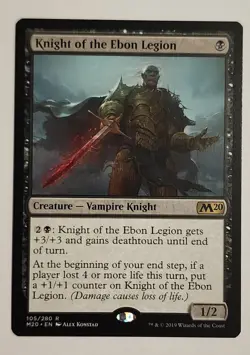 MTG Knight of the Ebon Legion - Core Set 2020 Regular - NM Magic The Gathering - Image 1