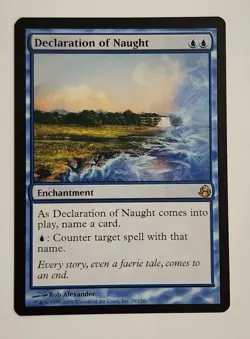 MTG Declaration of Naught - Morningtide Regular - NM Magic The Gathering - Image 1