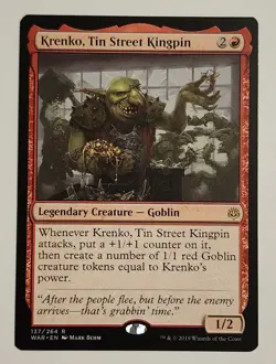 MTG Krenko, Tin Street Kingpin - War of the Spark Regular - NM Magic - Image 1