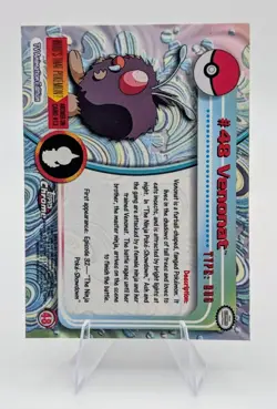 2000 Topps Chrome Pokemon: Venonat #48 - NM - Image 2