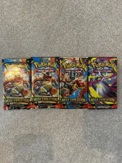 (Lot of 4) Pokemon TCG Mega Evolution Booster Pack Factory Sealed - Image 1