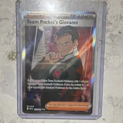 Pokemon Team Rocket's Giovanni 225/182 Sv10 Ultra Rare Holo Trainer - Image 1