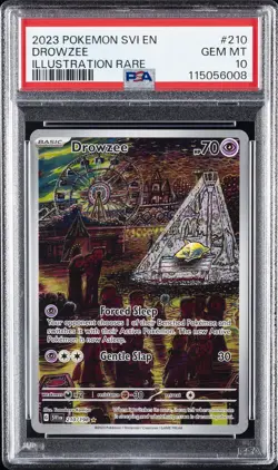 2023 POKEMON SVI EN-SCARLET & VIOLET ILLUSTRATION RARE #210 DROWZEE PSA 10 - Image 1