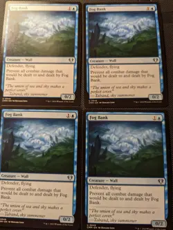 4x Fog Bank (848/1173) Commander Masters NM Unplayed x4 - Image 1