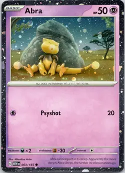 Abra 063/165 C 151 COSMOS HOLO Pokemon Near Mint - Image 1