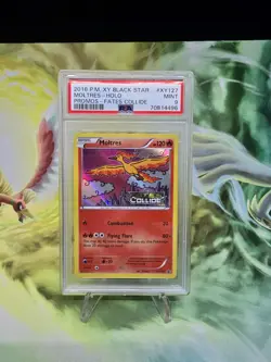 2016 Pokemon TCG - Moltres XY127 Fates Collide Black Star Promo Holo - PSA 9 - Image 1