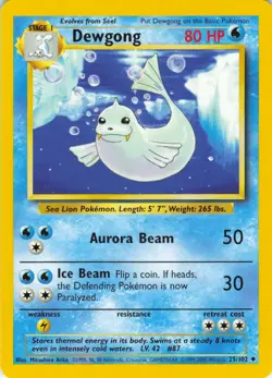 Dewgong - 4th Print [1999-2000] - 25/102 Base Set - Pokemon TCG - 1999 - Image 1