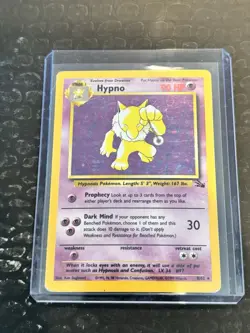 Hypno 8/62 Holo Rare Fossil Pokemon Unlimited Holo HP - Image 1