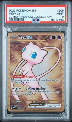 PSA 9 Mew ex 205/165 METAL Promo Pokemon 151 Ultra Premium Collection UPC - Image 1