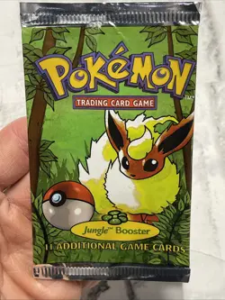 Pokemon Jungle Unlimited EMPTY Booster Pack Art Display - Flareon Vintage Rare - Image 2