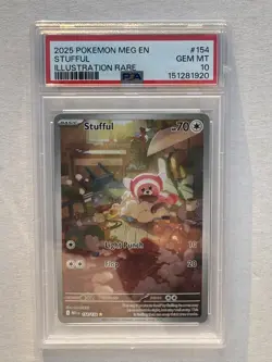 2025 POKEMON STUFFUL 154/132 MEGA EVOLUTION ILLUSTRATION RARE - PSA 10 - Image 1