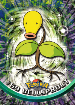 Bellsprout 69 - Topps Pokemon Series 1 NM - Image 1