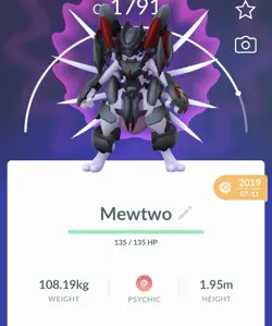 Pokemon Go PTC Acc, Guaranteed Lucky Armor Mewtwo - Image 1