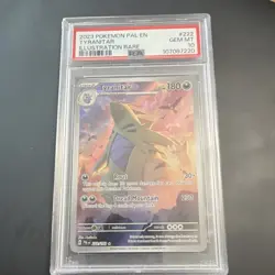 Pokemon Tyranitar English Paldea Evolved Illustration Rare Holo PSA 10 222/193 - Image 1
