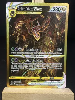 MINT Pokemon Giratina VSTAR GG69/GG70 Crown Zenith: Gold Galarian Gallery Holo - Image 1