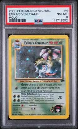 2000 POKEMON GYM CHALLENGE HOLO #4 ERIKA'S VENUSAUR PSA 8 - Image 1