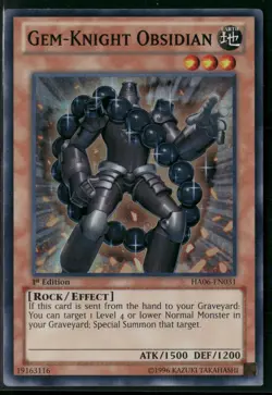 Gem-Knight Obsidian Common Astral Pack 8 AP08-EN020 NM - Image 1