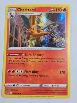 Charizard 010/078 Holo Rare Pokemon GO Pokemon NM - Image 1