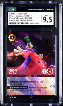 Enchanted Goofy Super Goof #214 - 2024 Lorcana Ursula's Return - CGC 9.5 Mint+ - Image 1