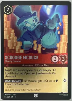 104/204 LORCANA UNCOMMON SCROOGE MCDUCK WINTERSPELL - SET 11 - COLD FOIL NM - Image 1