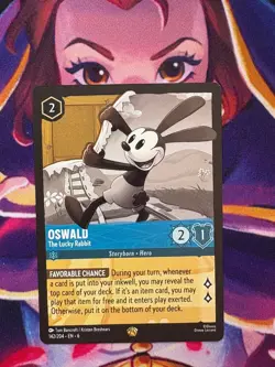 OSWALD THE LUCKY RABBIT Azurite Sea 142/204 LEGENDARY Disney Lorcana NON FOIL - Image 1