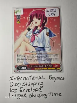 Masami Iwasawa W102-059 Angel Beats Card – Buy Now or I’ll Cry Like It’s Episode - Image 1