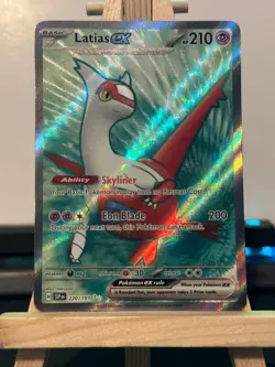 Latias ex Ultra Rare 220/191 SV08 Pokemon TCG Surging Sparks NM - Image 1