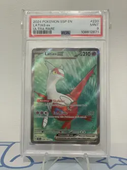 Pokemon TCG Latias EX 220/191 Holo Ultra Rare Surging Sparks NM/Mint PSA 9 - Image 1