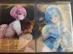 Goddess Story 10M03 - FR Card Lot - Rem and Ram - Clear Anime Foil OOP - RARE! - Image 1