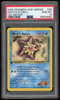 POKEMON PIDGEY + PIDGEOTTO + STARYU + POLIWAG + MACHOP PSA 10 CARD LOT - Image 5