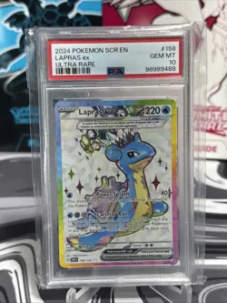 PSA 10 Lapras ex 158/142 Full Art Ultra Stellar Crown SCR Pokemon Card GEM MINT - Image 1