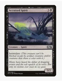 Accursed Spirit #85 M15 Magic Card In Protective Sleeve - Image 1