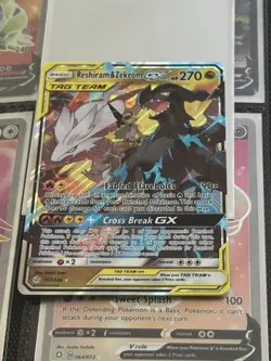 Reshiram & Zekrom GX 157/236 Sm-Cosmic Eclipse Holo Card Pack Fresh SINGLE CARD - Image 1