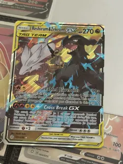 Reshiram & Zekrom GX 157/236 Sm-Cosmic Eclipse Holo Card Pack Fresh SINGLE CARD - Image 2