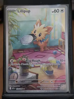 Pokemon TCG Lillipup 154/086 S&V White Flare Illustration Rare - Image 1