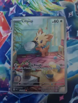Pokemon TCG Lillipup 154/086 S&V White Flare Illustration Rare NM - Image 1
