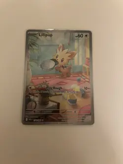 Pokemon TCG Lillipup 154/086 White Flare Illustration Rare Card English - Image 1
