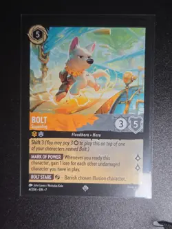 BOLT SUPERDOG 4/204 EN7 SUPER RARE ARCHAZIA'S ISLAND DISNEY LORCANA CARD - Image 1