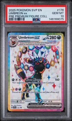 2025 POKEMON SVP EN-SV BLACK STAR PROMO #176 UMBREON EX PSA 10 - Image 1