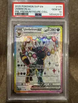 2025 POKEMON SVP EN-SV BLACK STAR PROMO #176 UMBREON EX PSA 10 - Image 1